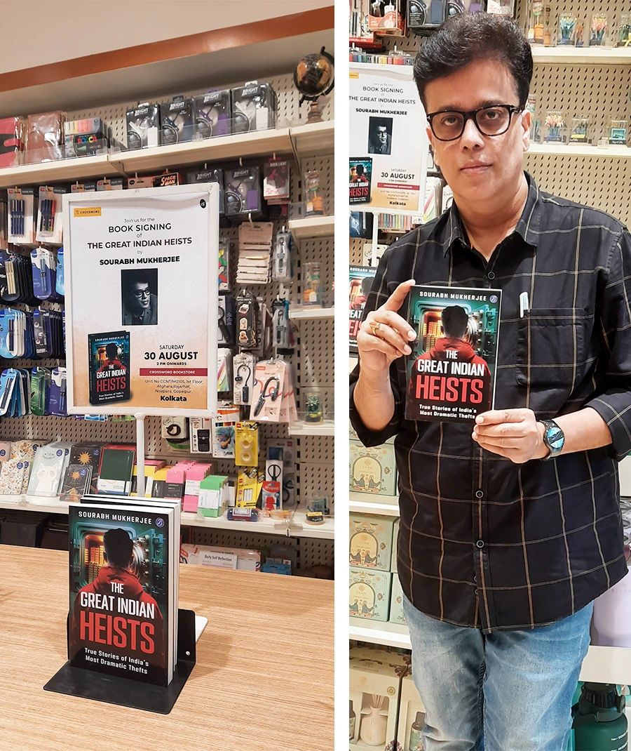 Book signing of The Great Indian Heists at Crossword New Town