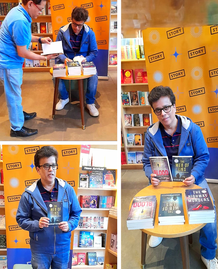 Book Signing of The Web of Lies at Story, Kolkata 
